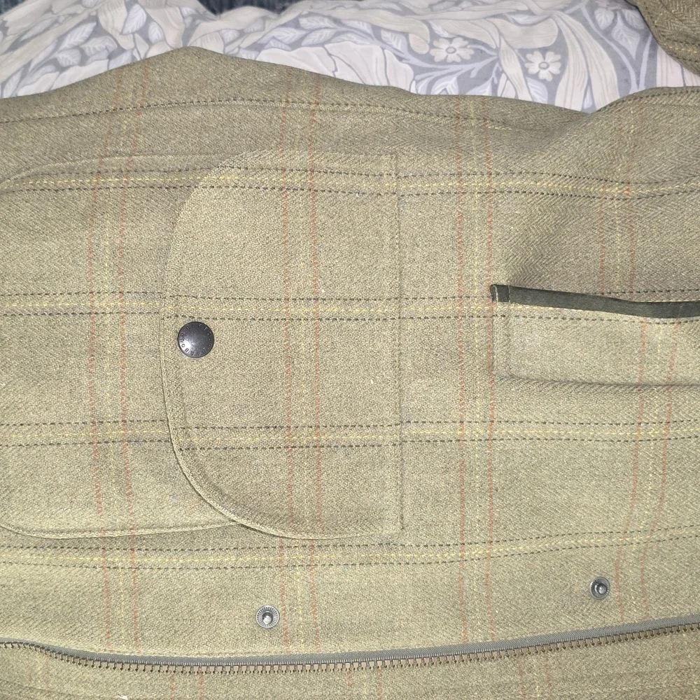 Barbour Green Check Military Coat - Picture 6 of 15